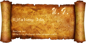 Ujfalusy Ida névjegykártya