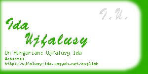 ida ujfalusy business card